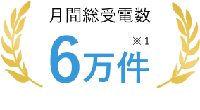 月間総受電数6万件※1